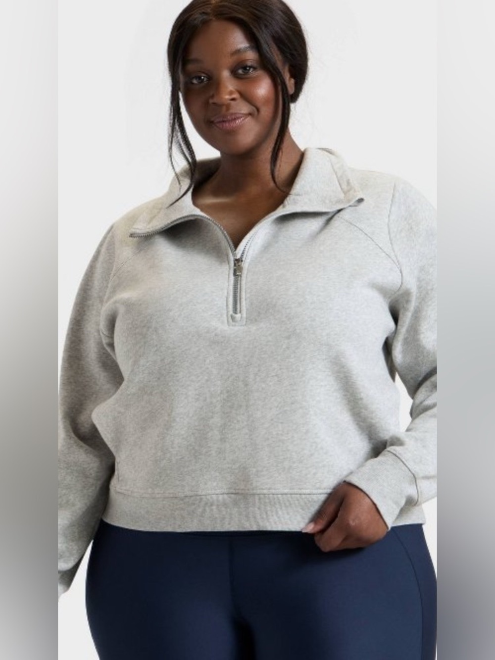 NWT- XXL all in motion Pilates, gym
Breathable Light Gray 1/2 -Zip Pullover